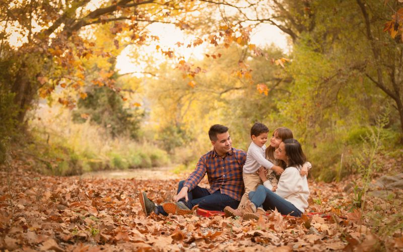 sesión infantil en el bosque